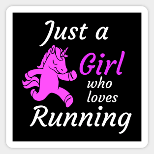 Just a girl who loves running Sticker